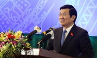 Presiden Vietnam, Truong Tan Sang menghadiri Konferensi evaluasi masa 10 tahun pelaksanaan Resolusi 36 Polit Biro mengenai pekerjaan di kalangan orang Vietnam di luar negeri