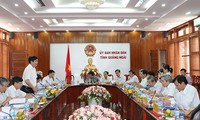 Menteri Pertanian dan Pengembangan Pedesaan Vietnam, Cao Duc Phat melakukan temu kerja dengan pimpinan provinsi Quang Ngai