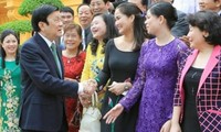 Presiden Vietnam, Truong Tan Sang melakukan pertemuan dengan delegasi “Wirausaha Vietnam yang tipikal