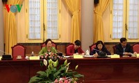 Wakil Presiden Vietnam, Nguyen Thi Doan memimpin sidang Dewan Bantuan Dana Bantuan untuk Anak-Anak Vietnam