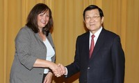 Presiden Vietnam, Truong Tan Sang menerima Kepala Kantor Staf Kementerian Ilmu Pengetahuan dan Kesenian negara bagian Hessen, Jerman