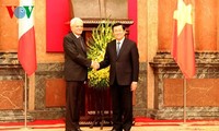 Presiden Italia, Sergio Mattarella mengakhiri dengan baik kunjungan kenegaraan di Vietnam