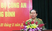 Jenderal Tran Dai Quang melakukan kunjungan kerja di provinsi Quang Binh