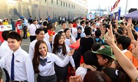 Kapal Pemuda Asia Tenggara-Jepang 2015 meninggalkan Vietnam