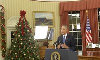 Presiden AS, Barack Obama membacakan pidato tentang perang anti terorisme