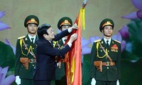 Presiden Vietnam, Truong Tan Sang menghadiri acara penerimaan gelar Pahlawan Kerja dari Bank Tentara Vietnam