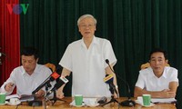 Sekjen Nguyen Phu Trong melakukan kunjungan kerja di provinsi Lai Chau