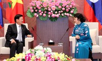 Ketua MN Nguyen Thi Kim Ngan menerima PM Laos, Thoongloun Sisoulith
