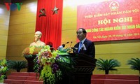 Presiden Vietnam, Tran Dai Quang menghadiri konferensi penggelaran pekerjaan instansi Kejaksaan Rakyat tahun 2017