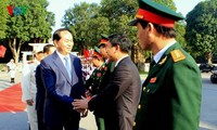 Presiden Vietnam, Tran Dai Quang melakukan temu kerja dengan angkatan bersenjata provinsi Thanh Hoa