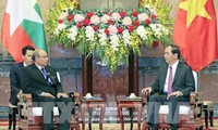 Presiden Vietnam, Tran Dai Quang menerima Ketua Parlemen Myanmar, Mahn Win Khaing Than