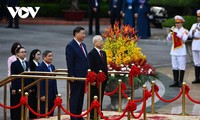 Sekjen KS PKV Nguyen Phu Trong Memimpin Acara Penyambutan Resmi Sekjen, Presiden Tiongkok, Xi Jinping