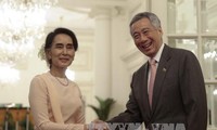 Myanmar’s State Counselor Aung San Suu Kyi visits Singapore