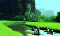 Tam Coc bathed in afternoon sunlight