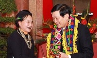 Президент Чыонг Тан Шанг принял делегацию нацменьшинств в провинции Хазянг