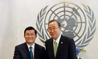 Президент Чыонг Тан Шанг встретился с генеральным секретарём ООН Пан Ги Муном