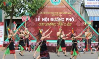В рамках 1-го фестиваля народного промысла по изготовлению домотканых изделий Вьетнама проходят различные мероприятия