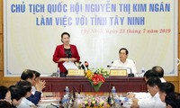 Председатель Нацсобрания Вьетнама провела рабочую встречу с руководством провинции Тэйнинь