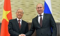 Президент Российской Федерации поздравил генерального секретаря ЦК КПВ, президента Вьетнама с Новым Годом
