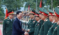  Президент Во Ван Тхыонг проверил учебную работу в бригаде К3, 2-го главного управления Минобороны