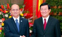 Chủ tịch nước Trương Tấn Sang hội kiến Tổng thống Myanmar Thien Sein