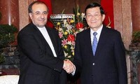 Chủ tịch nước Trương Tấn Sang tiếp Bộ trưởng Công nghiệp, Mỏ và Thương mại Iran 