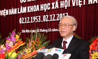 TBT Nguyễn Phú Trọng dự lễ kỷ niệm 60 năm thành lập Viện Hàn lâm Khoa học Xã hội Việt Nam