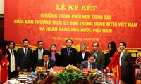 Mặt trận Tổ quốc Việt Nam và Ngân hàng Nhà nước phối hợp công tác