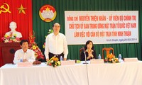 Chủ tịch Ủy ban Trung ương MTTQ Việt Nam Nguyễn Thiện Nhân làm việc tại tỉnh Ninh Thuận 