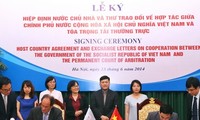 Lễ ký Hiệp định và Thư trao đổi giữa Việt Nam với Tòa trọng tài thường trực La Haye