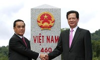 Việt - Lào tổng kết Dự án tăng dày và tôn tạo hệ thống mốc quốc giới