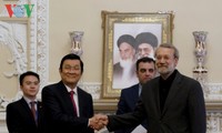 Chủ tịch nước Trương Tấn Sang hội kiến Chủ tịch Quốc hội và Chủ tịch Hội đồng Nhận thức hòa hợp Iran
