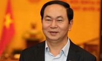 Chủ tịch nước Trần Đại Quang gặp mặt đoàn doanh nhân tiêu biểu Việt Nam