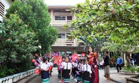 Lễ khai giảng năm học mới tại Trường song ngữ Lào-Việt Nguyễn Du