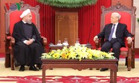 Tổng Bí thư Nguyễn Phú Trọng tiếp Tổng thống Iran Hassan Rouhani