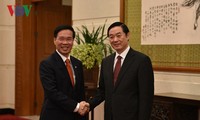 Ông Võ Văn Thưởng tiếp Trưởng Ban Tuyên truyền Trung ương Đảng Cộng sản Trung Quốc