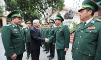 Tổng Bí thư Nguyễn Phú Trọng thăm, chúc Tết tại Bộ Tư lệnh Bộ đội Biên phòng 