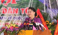 Chủ tịch Quốc hội Nguyễn Thị Kim Ngân dự Ngày hội đại đoàn kết toàn dân tộc tại tỉnh Hòa Bình