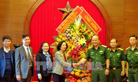 Trưởng Ban Dân vận Trung ương Trương Thị Mai thăm, chúc mừng các đơn vị quân đội tại TP Hồ Chí Minh