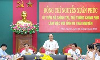 Thủ tướng Nguyễn Xuân Phúc làm việc lãnh đạo chủ chốt tỉnh Thái Nguyên