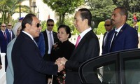 Tổng thống Abdel Fattah Al Sisi chủ trì lễ đón và Hội đàm với Chủ tịch nước Trần Đại Quang