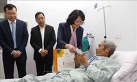 Phó Chủ tịch nước Đặng Thị Ngọc Thịnh tặng quà Tết bệnh nhân ung thư