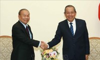 Phó Thủ tướng Thường trực Chính phủ Trương Hòa Bình tiếp Bộ trưởng Bộ Lễ nghi và Tôn giáo Campuchia