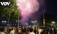 Người dân Thành phố Hồ Chí Minh thích thú với màn bắn pháo hoa 