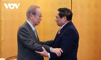 Thủ tướng Phạm Minh Chính tiếp nguyên Thủ tướng Nhật Bản Fukuda Yasuo