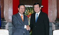 Presiden Truong Tan Sang menerim Deputi Perdana Menteri Laos, Somsavad Lengsavath.