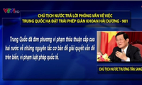 Presiden Truong Tan Sang menjawab interviu kantor-kantor berita papan atas dari Rusia