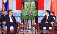 Presiden Truong Tan Sang menerima Wakil Presiden Laos, Bounnhang Volachit