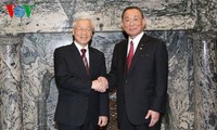 Sekjen Nguyen Phu Trong melakukan pertemuan dengan Ketua Majelis Tinggi Jepang, Masaaki Yamazaki