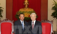 Sekjen Nguyen Phu Trong menerima Ketua Majelis Tinggi Kerajaan Kamboja
